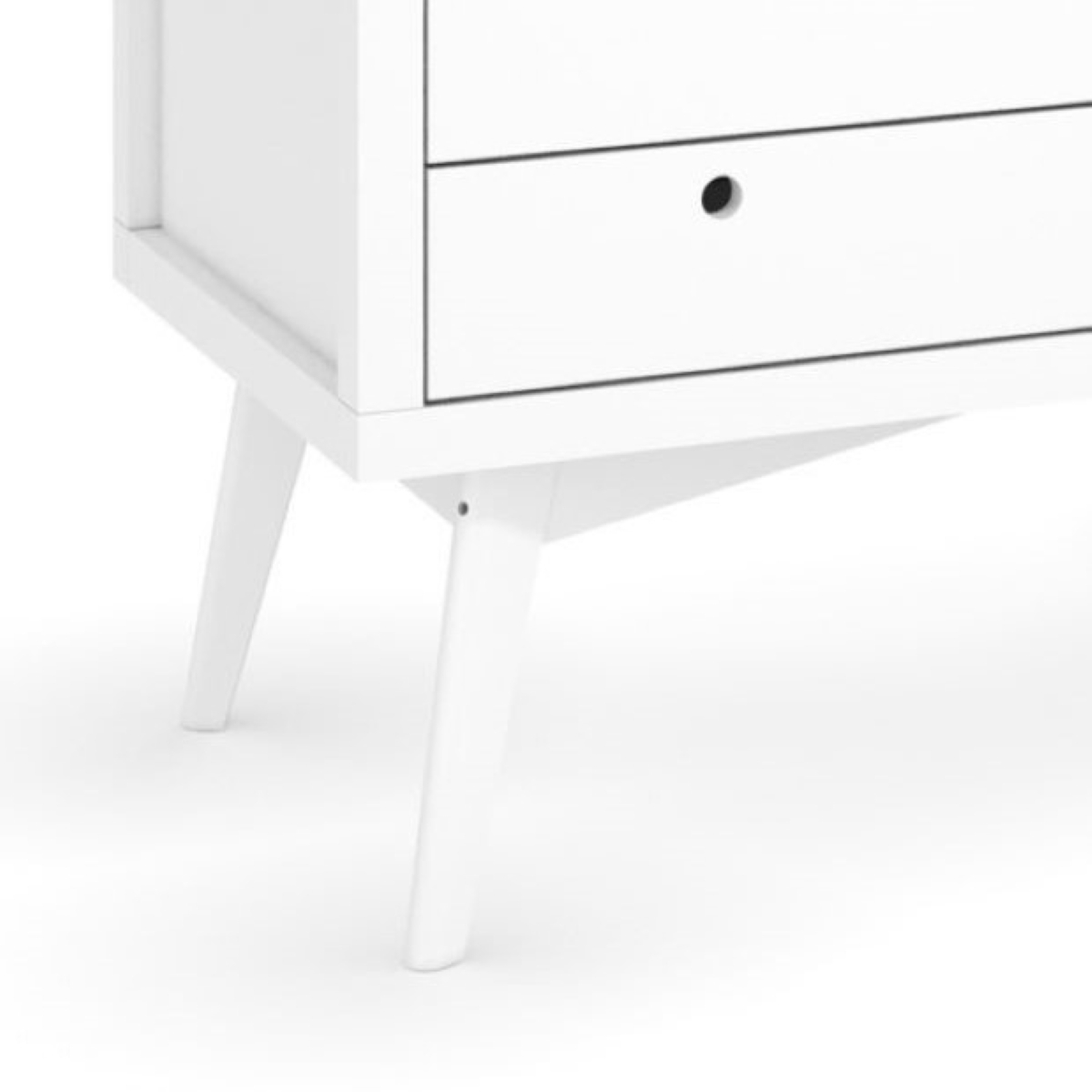 Commode 4 tiroirs Bois massif MARLEY bois naturel, AKITEN RETAIL