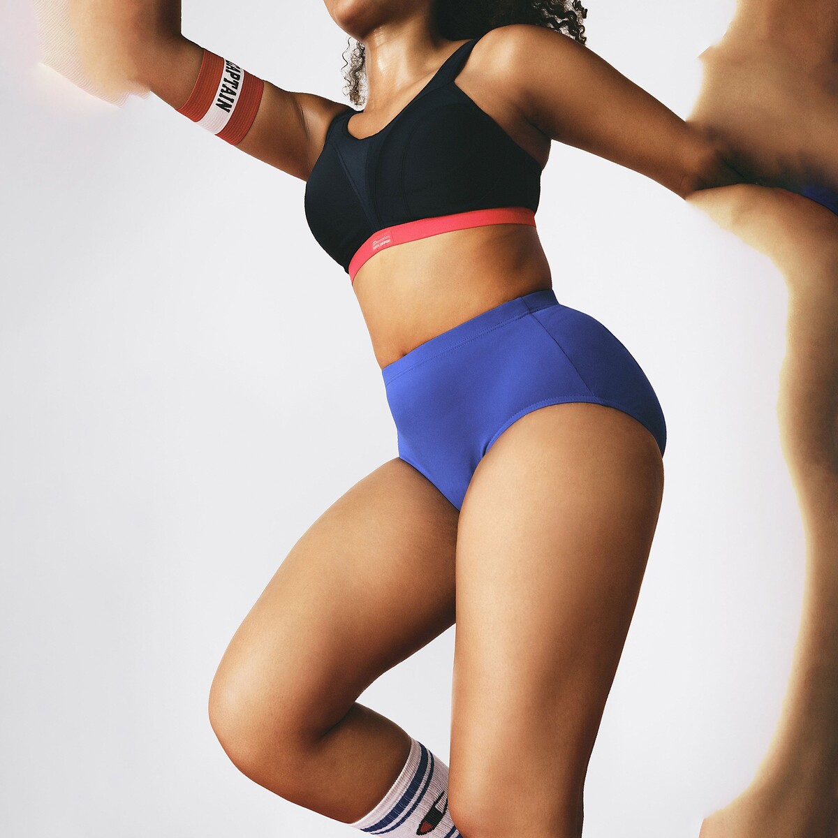 Brassière sport Active D+ Classic maintien extrême bleu foncé, CHAMPION SHOCK ABSORBER