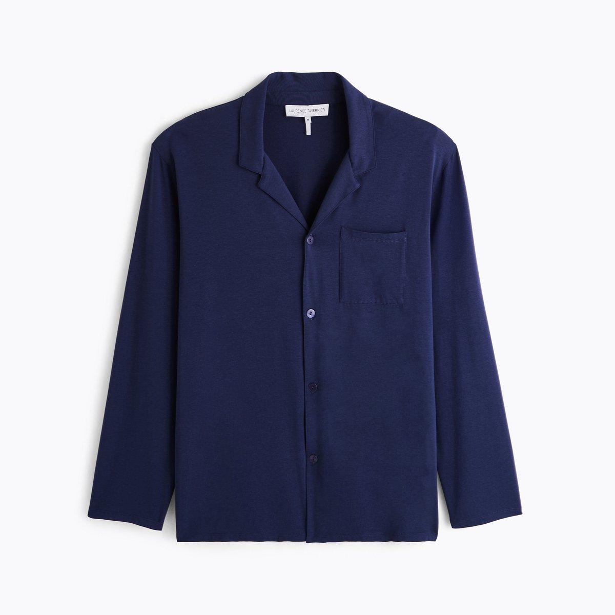 Chemise col tailleur en jersey BASILE nuit, LAURENCE TAVERNIER