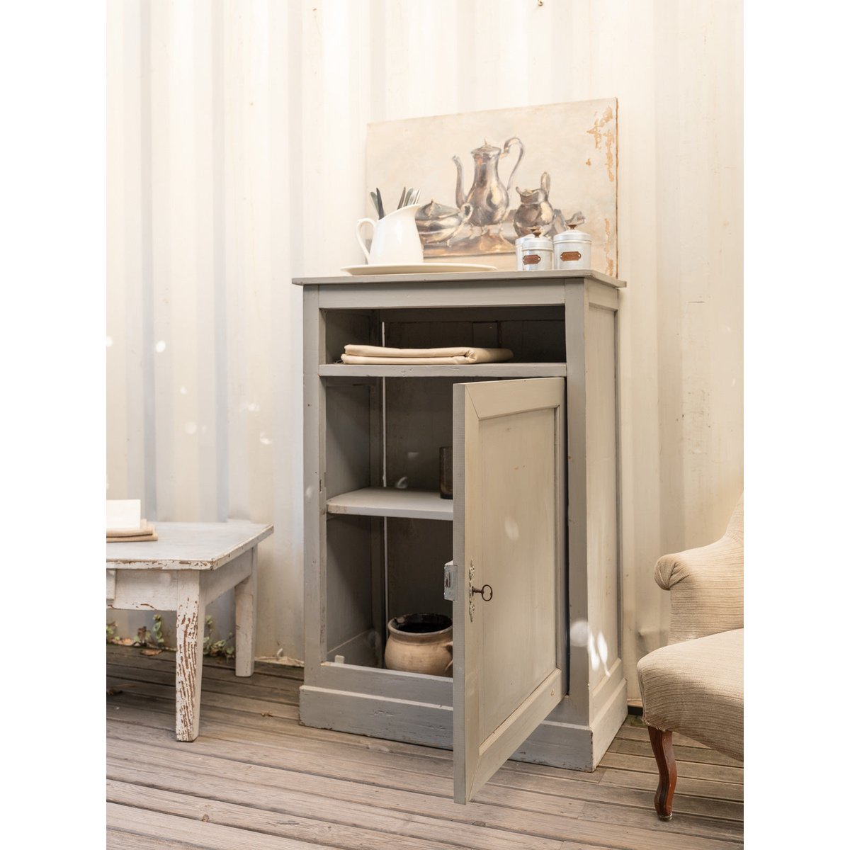 Confiturier en bois gris Gilbert N°1765 - Bon état gris, DEBONGOUT
