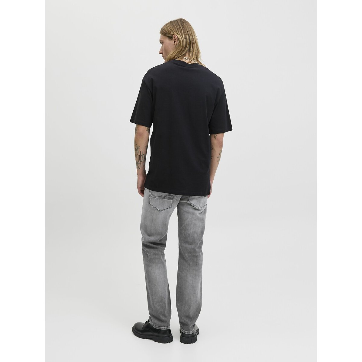 Jean droit Mike black denim, JACK & JONES