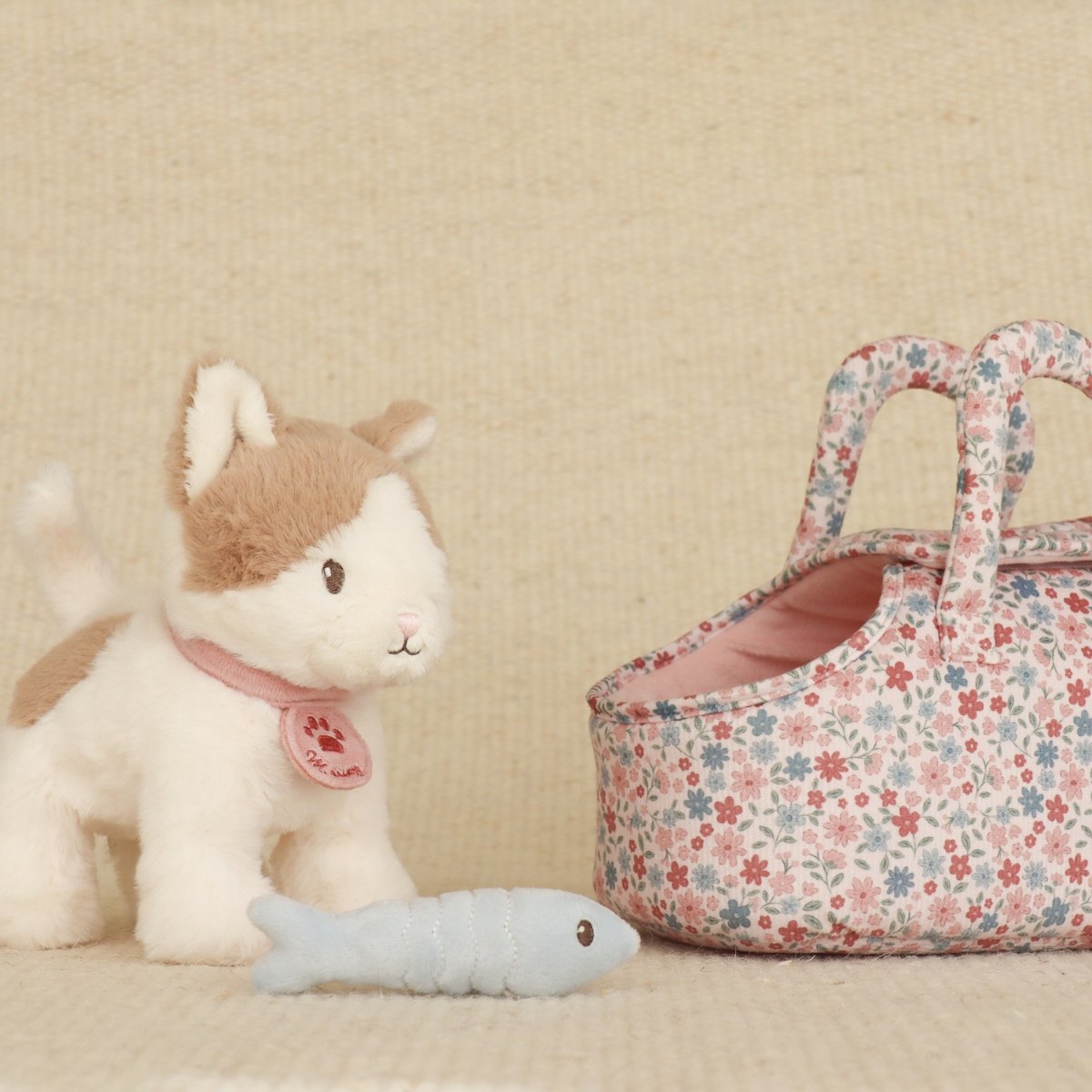 Peluche rose, bleu, marron, LITTLE DUTCH
