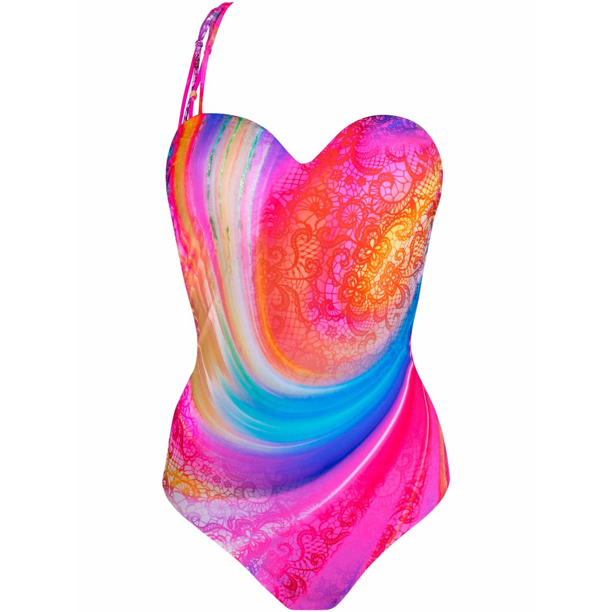 Maillot de bain 1 pièce Rainbow multicolore, LUNA SPLENDIDA