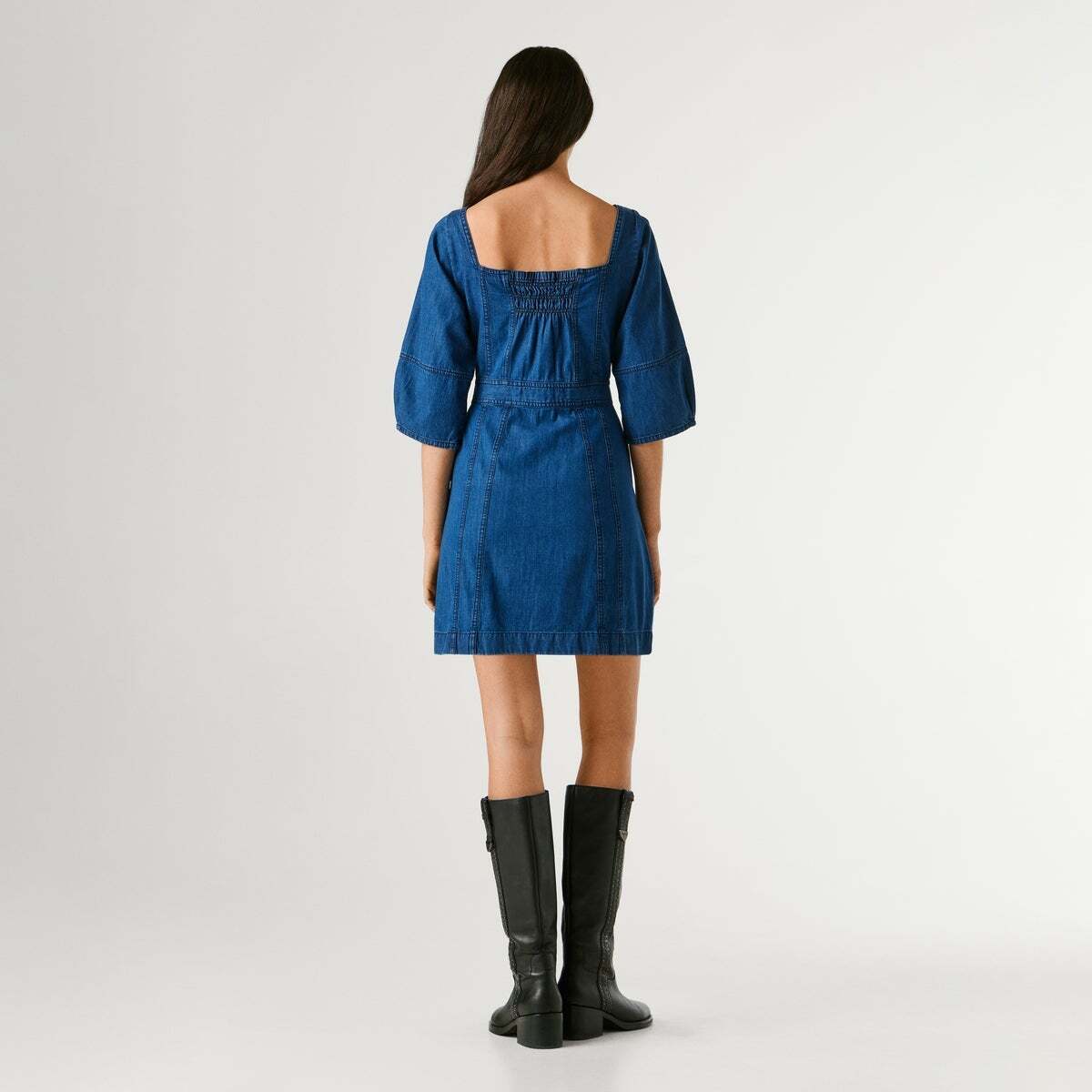 Robe Courte Coupe Regular En Denim 7oz indigo lightweight denim, PEPE JEANS