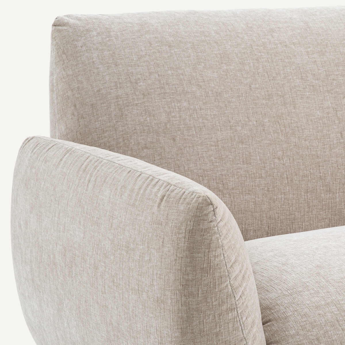 Sessel aus Chenille-Samt, Spogano hellgrau, AM.PM