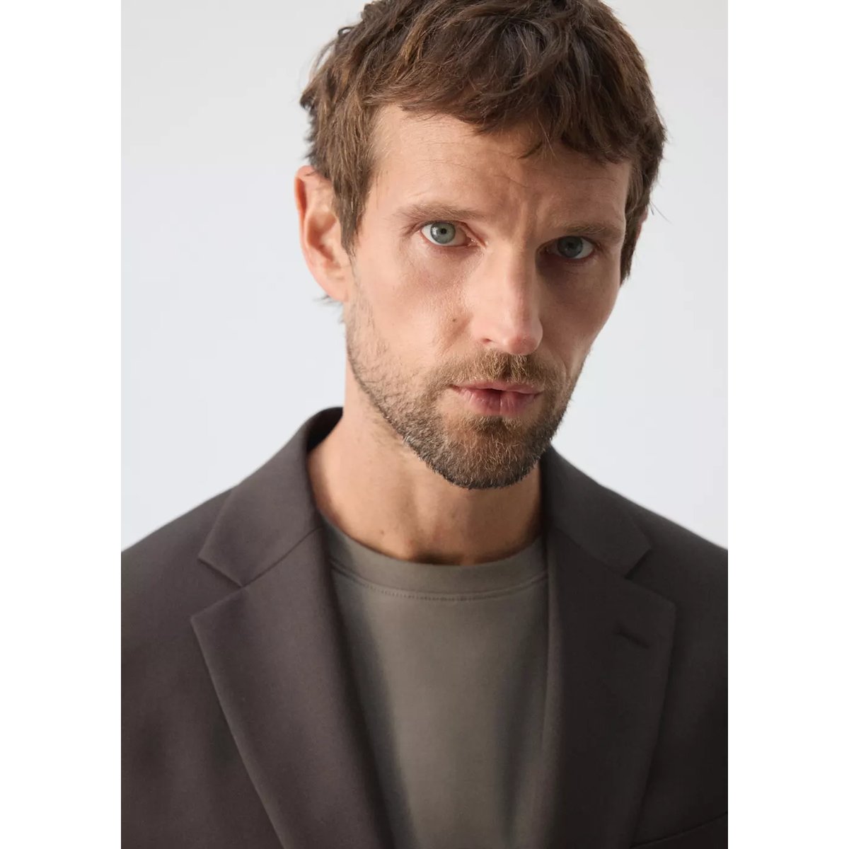 Veste costume Turin 100 % laine vierge marron, MANGO MAN
