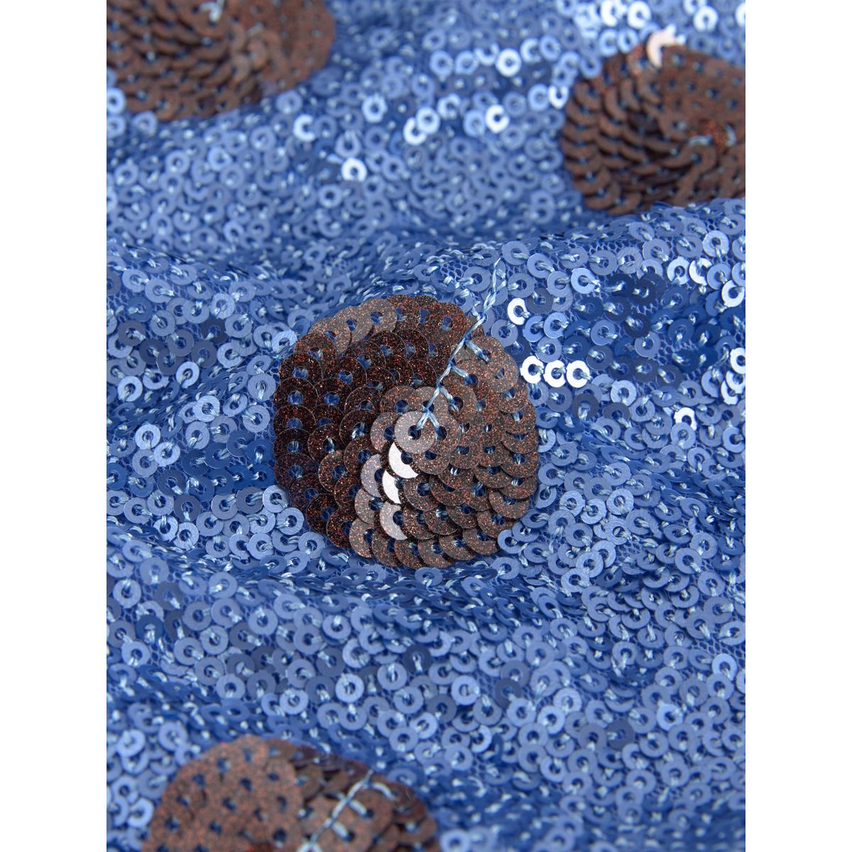 Jupe à sequins tache bleue/brun chocolat, NEXT