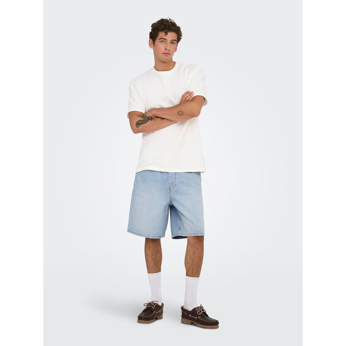 Short En Denim light blue denim, ONLY & SONS