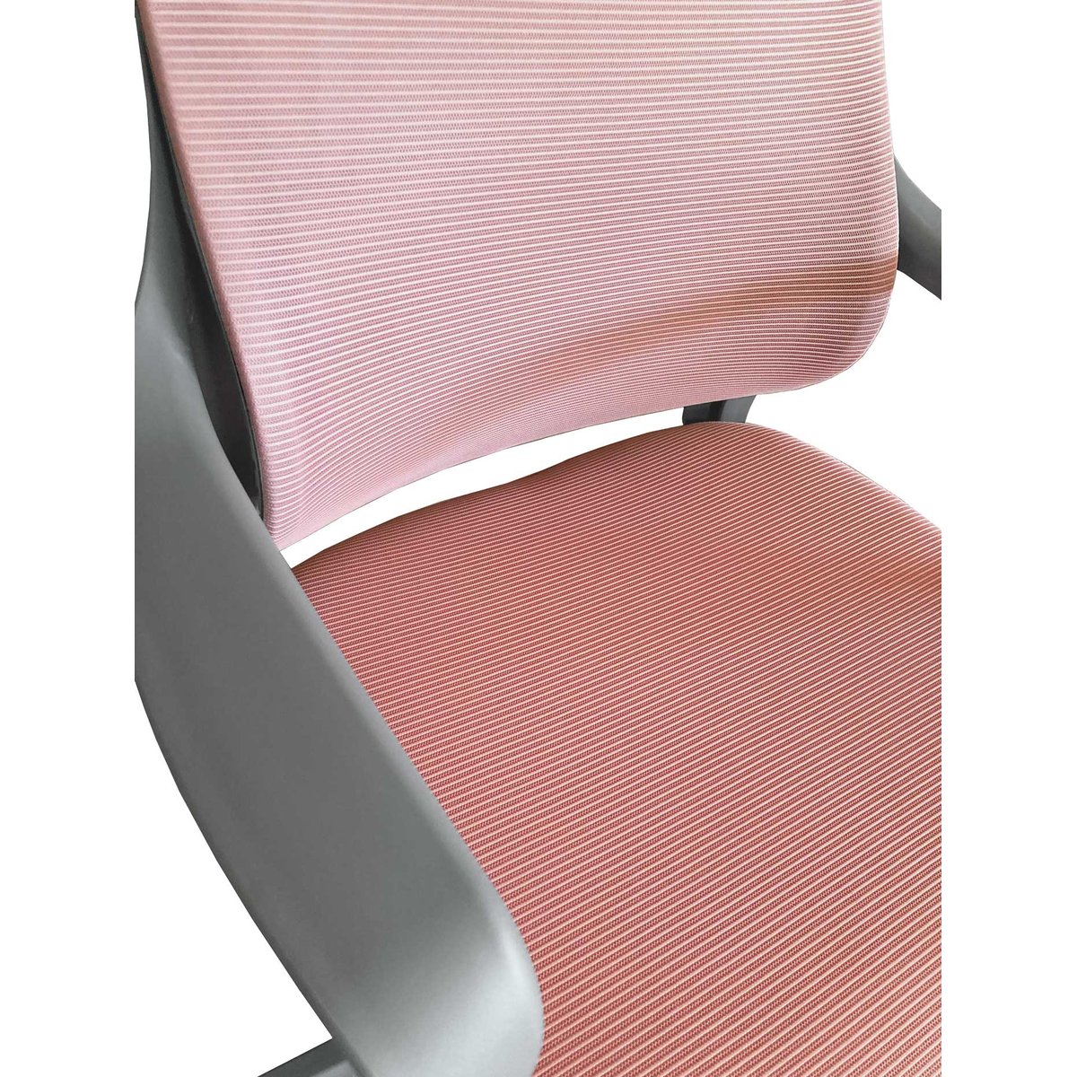 Fauteuil de bureau rotatif en tissu mesh, REMI rose poudré, HISPANOHOGAR