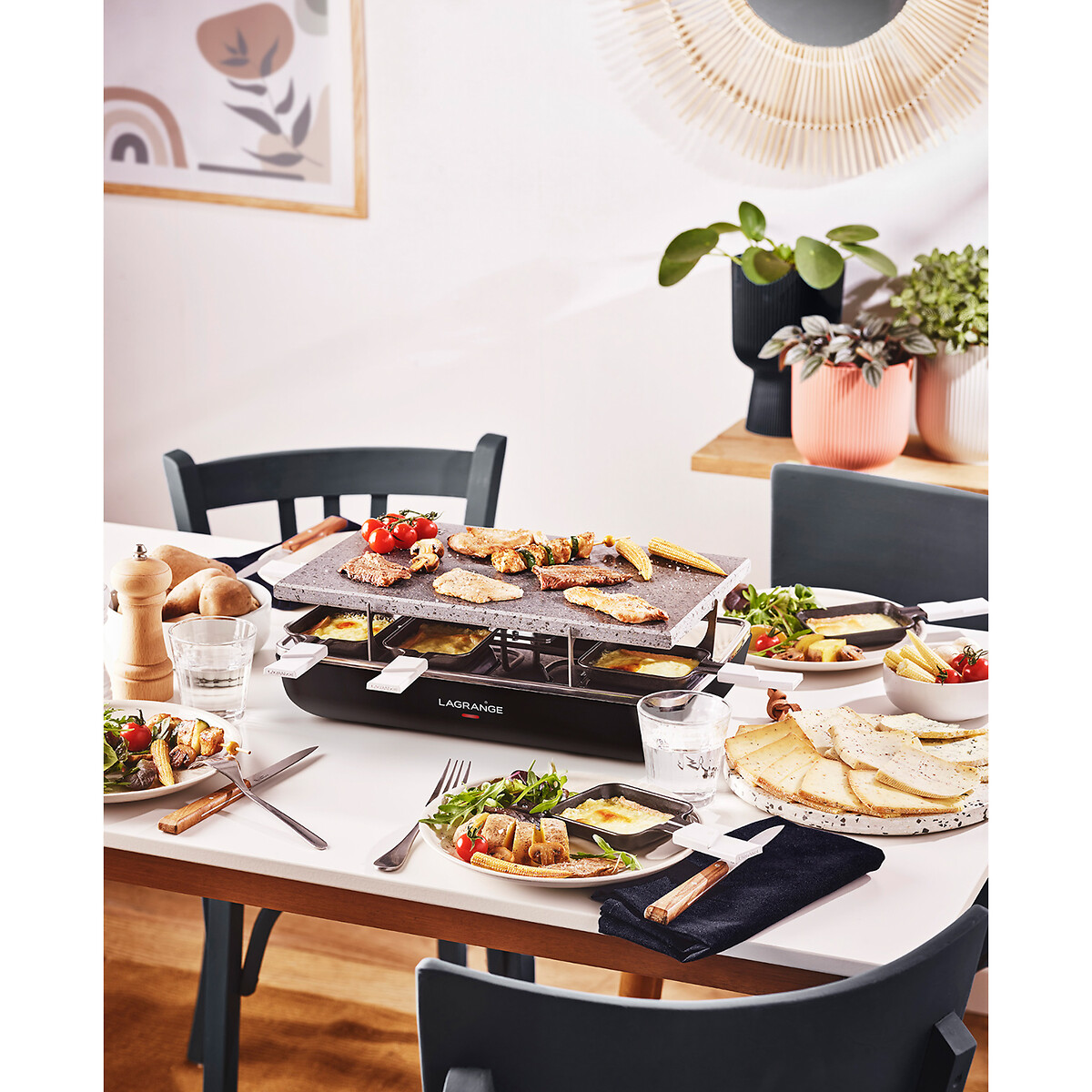Appareil à raclette Pierre Elément 179 601 noir, LAGRANGE