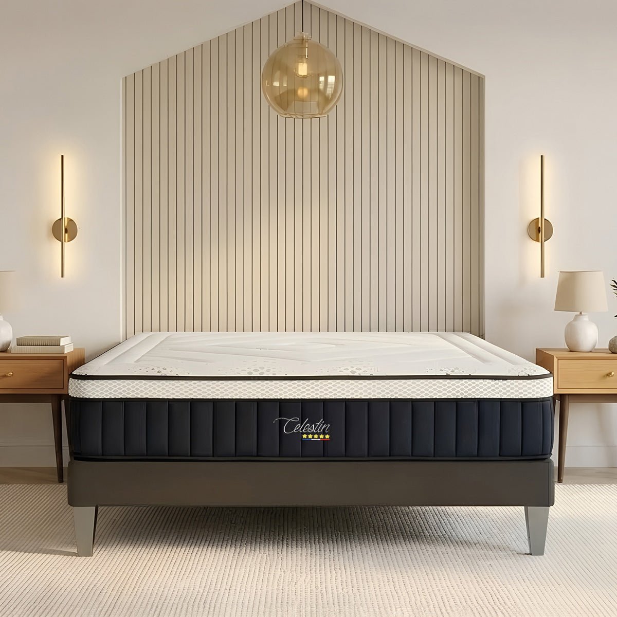 Matelas Célestin 2.0 - Mémoire de forme - Accueil moelleux - 29 cm d'épaisseur blanc, BELLECOUR
