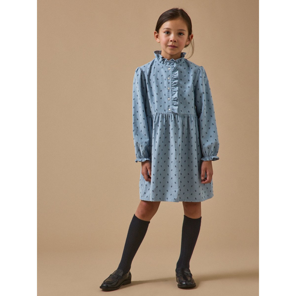 Robe imprimée en velours imprimé klein, CYRILLUS