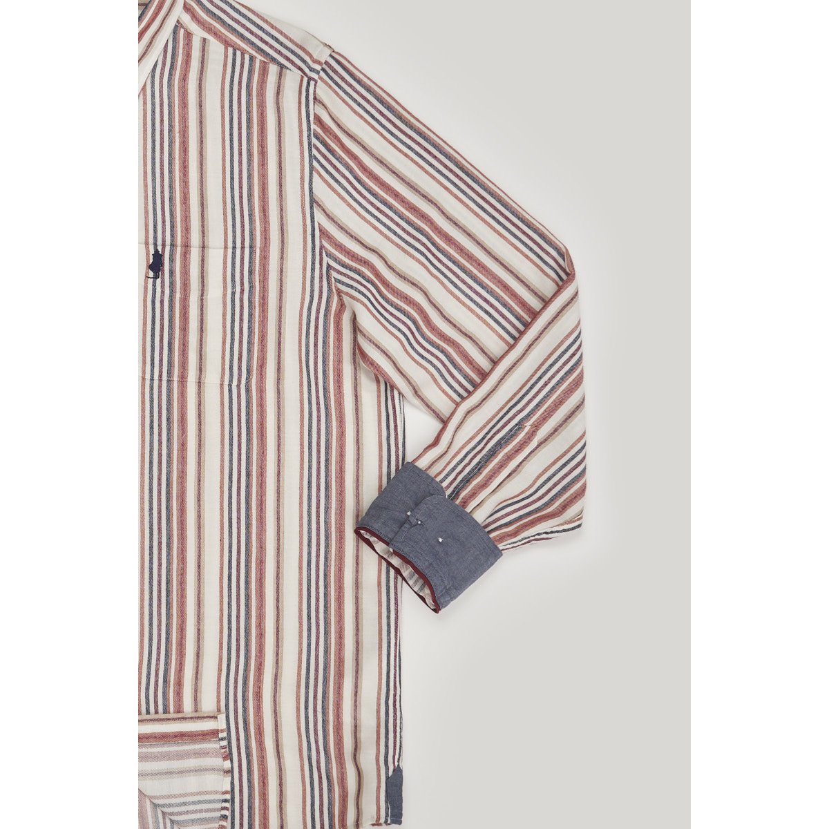 Chemise à rayures fluide vieux rose, MCS