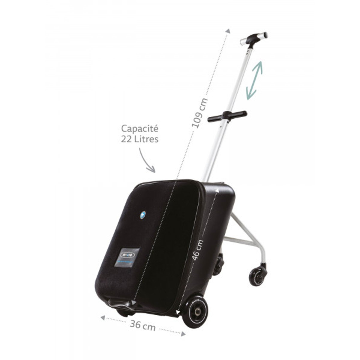 Micro Luggage Eazy - noir, MICRO MOBILITY