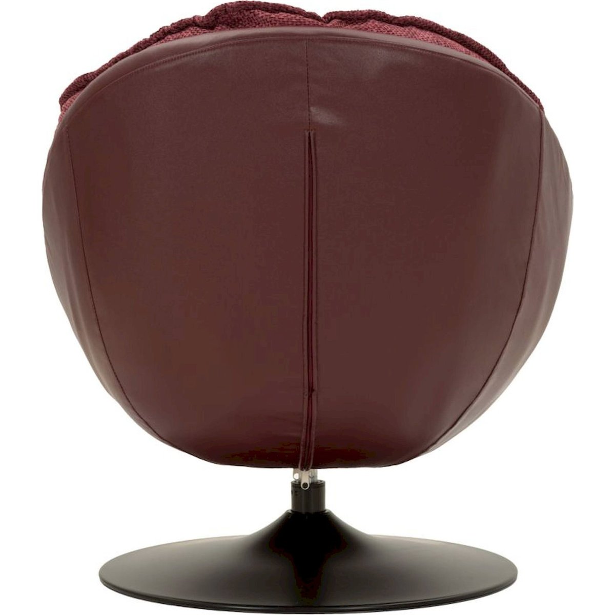 Fauteuil pivotant rétro enveloppant MODERN crème et noir, RECOLLECTION