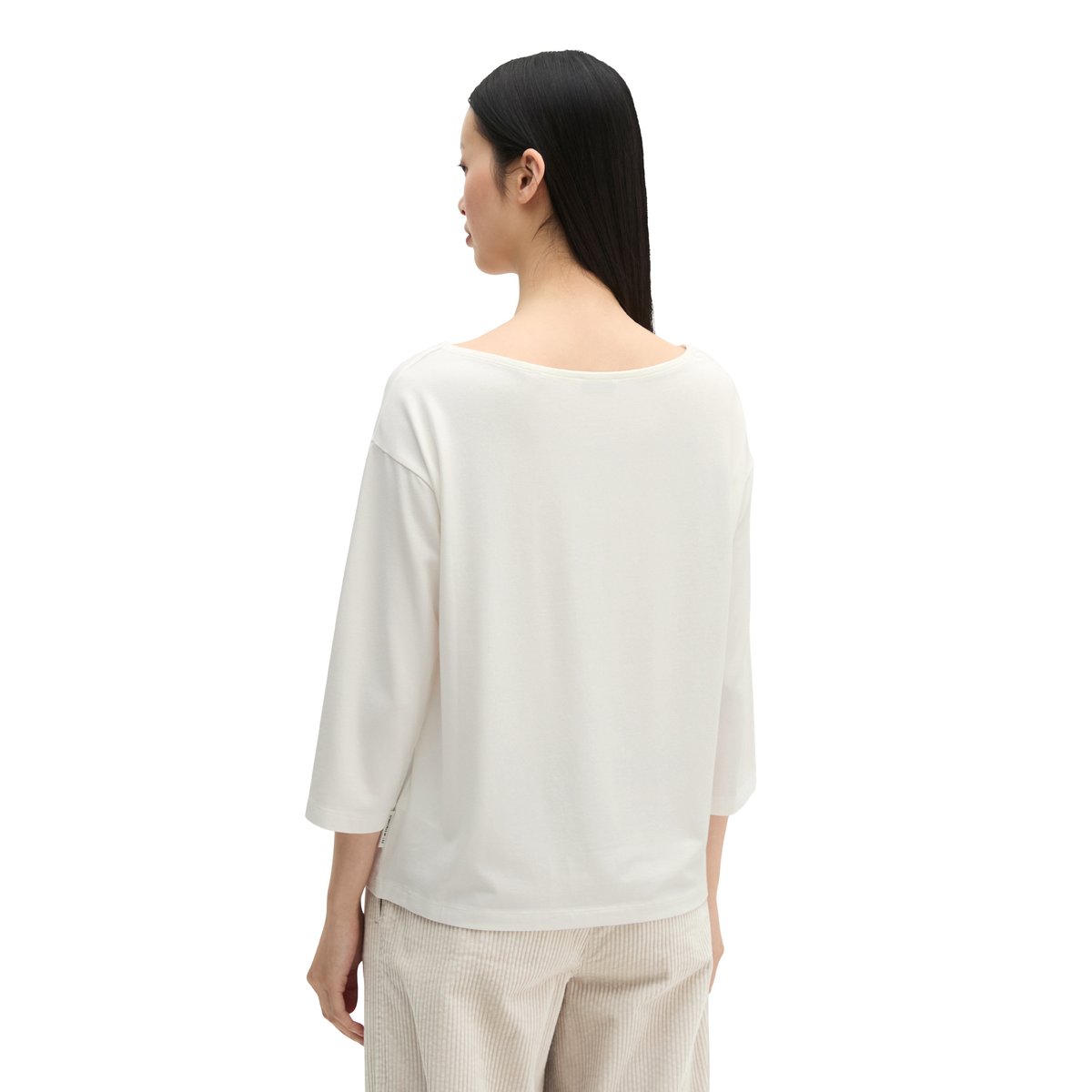 T-shirt relaxed en doux mélange de modal blanc, MARC O'POLO