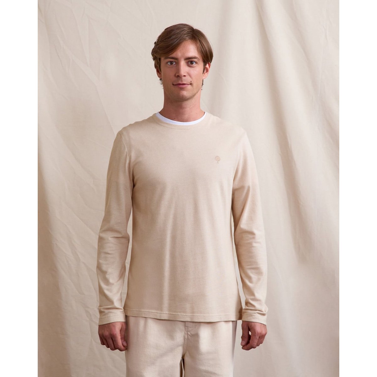 T-shirt BAILLY écru et beige, FAGUO