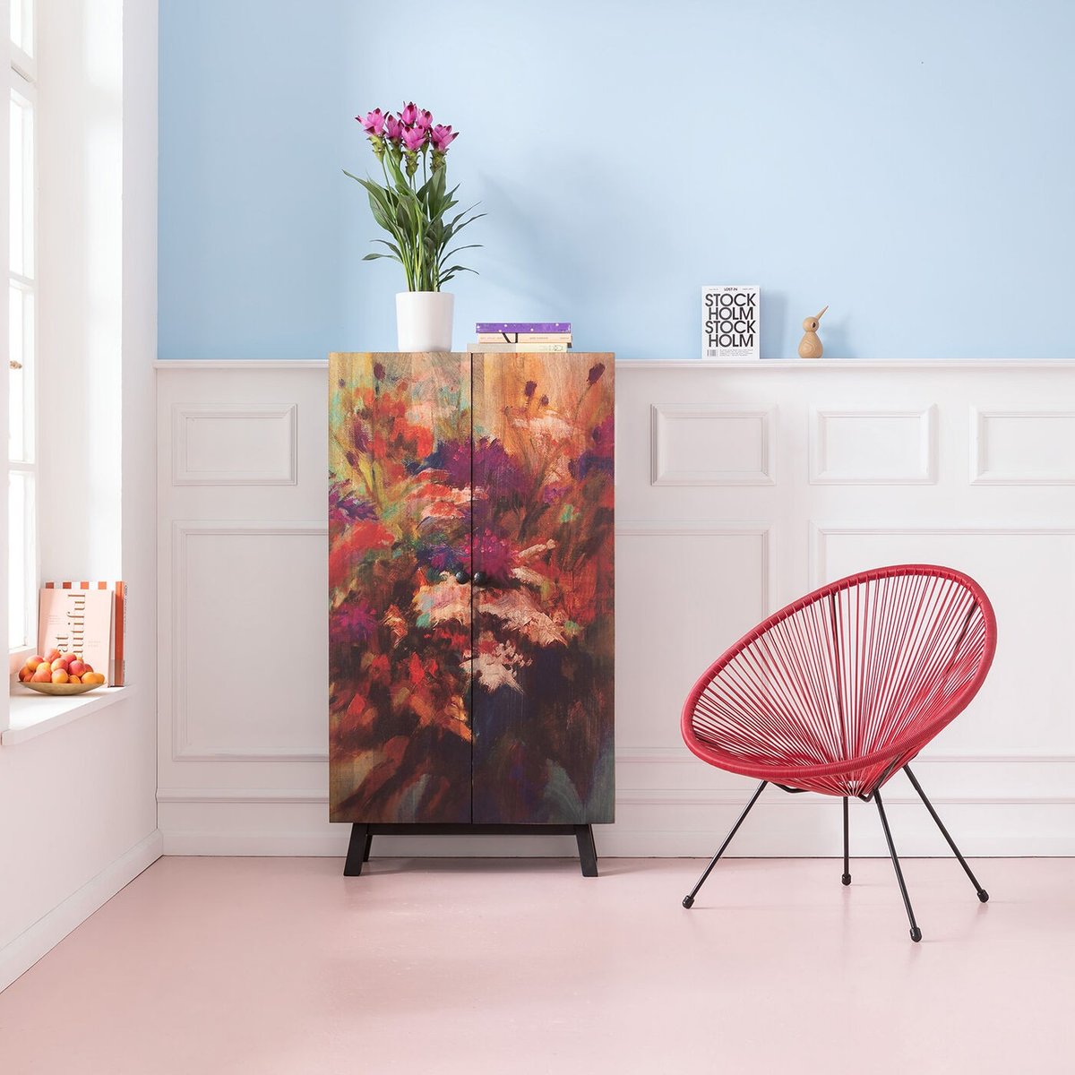 Armoire fleurs multicolore, KARE DESIGN