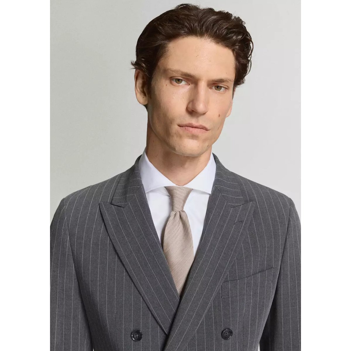 Veste de costume Monaco croisée slim-fit gris, MANGO MAN