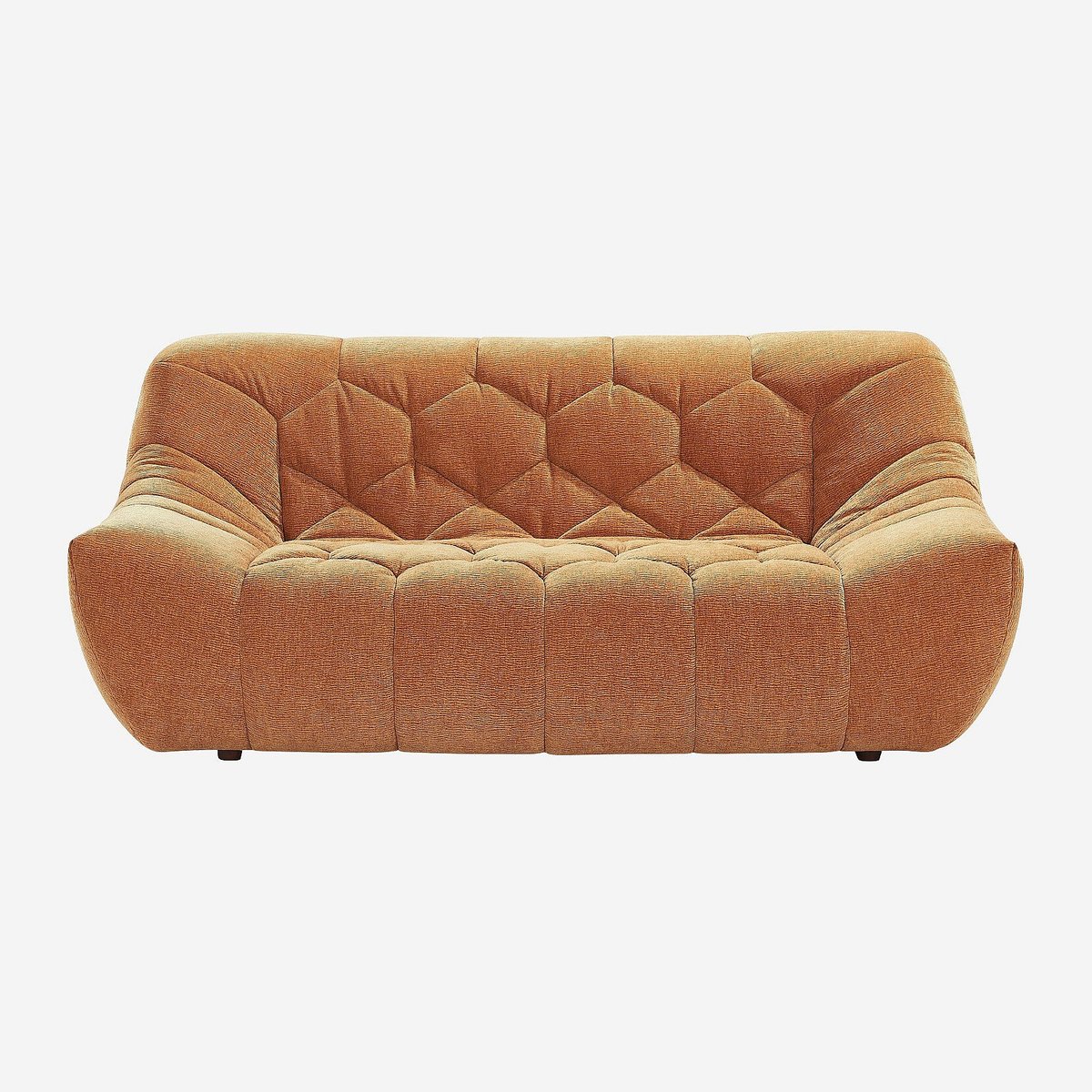 Canapé fixe tissu MELFI terracotta, HABITAT