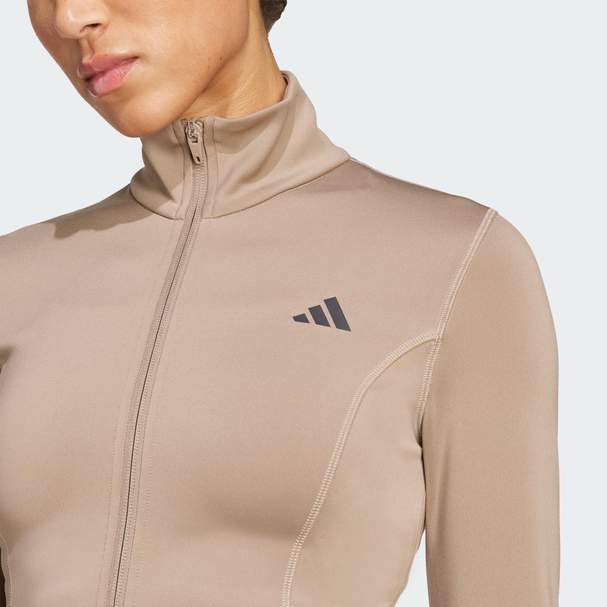 Veste Zip Intégral Optime Essentials Veste Zip Intégral Optime Essentials chalky brown, adidas Performance