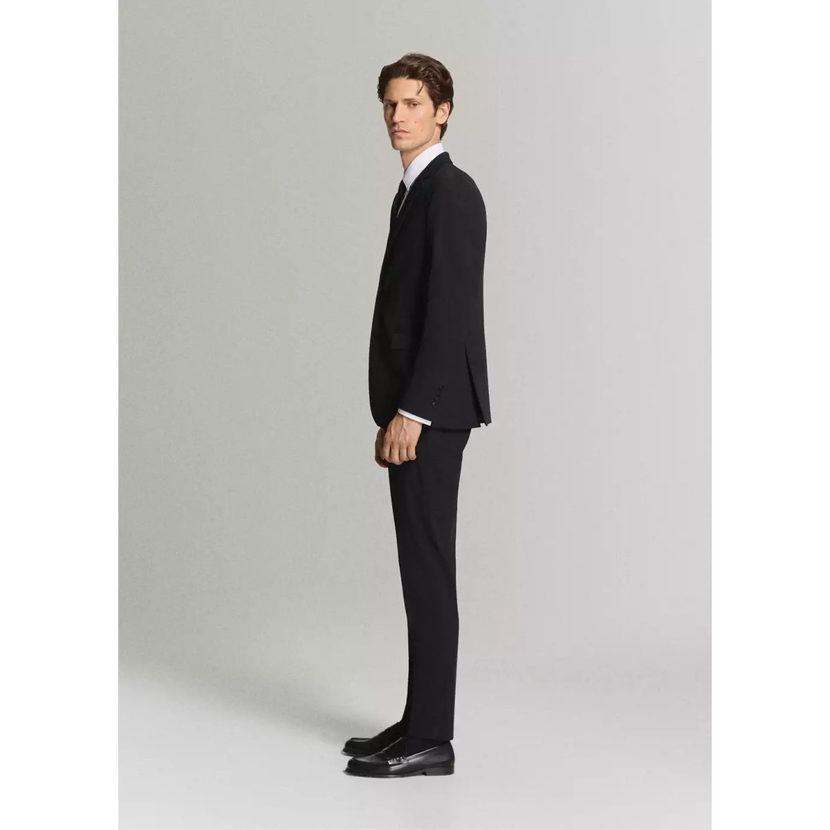 Pantalon costume Parí super slim-fit noir, MANGO MAN