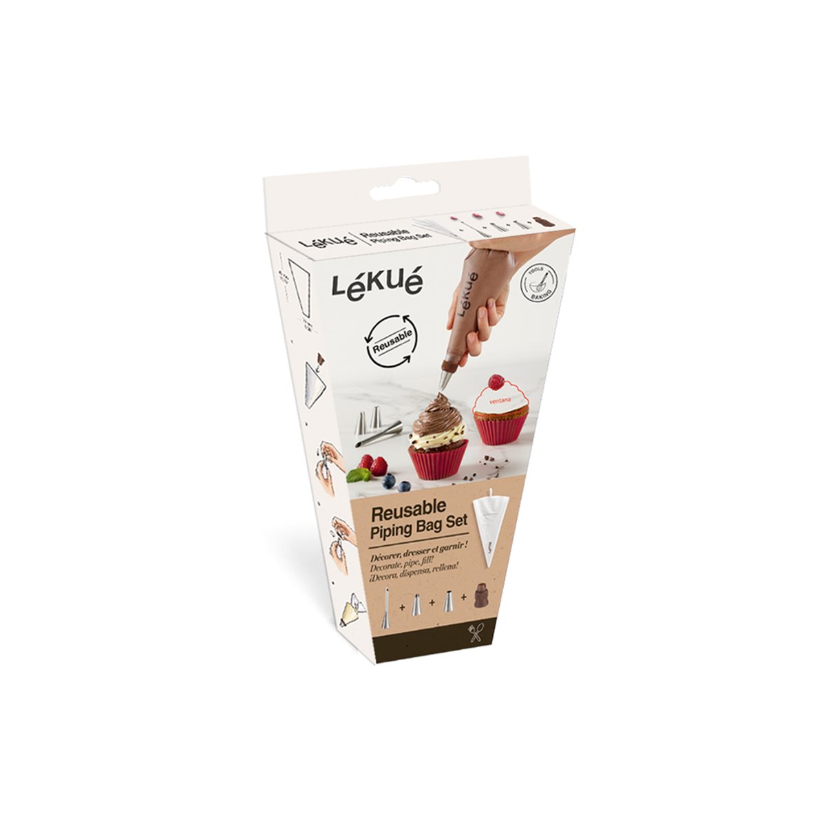 Set poche à douille 40 cm blanc, LEKUE