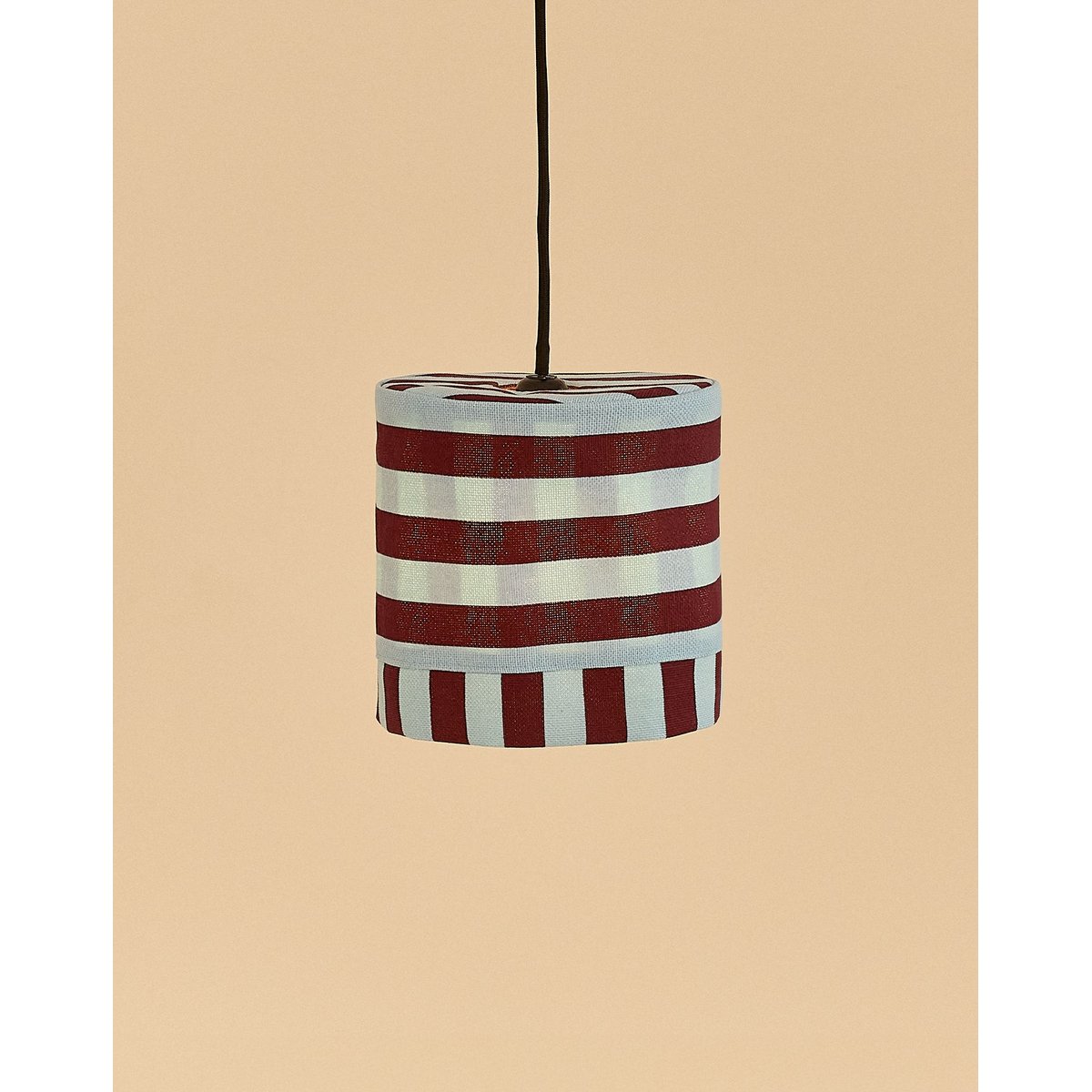 Abat-jour pour suspension 20 cm Linda burgundy blue stripes, NOBODINOZ