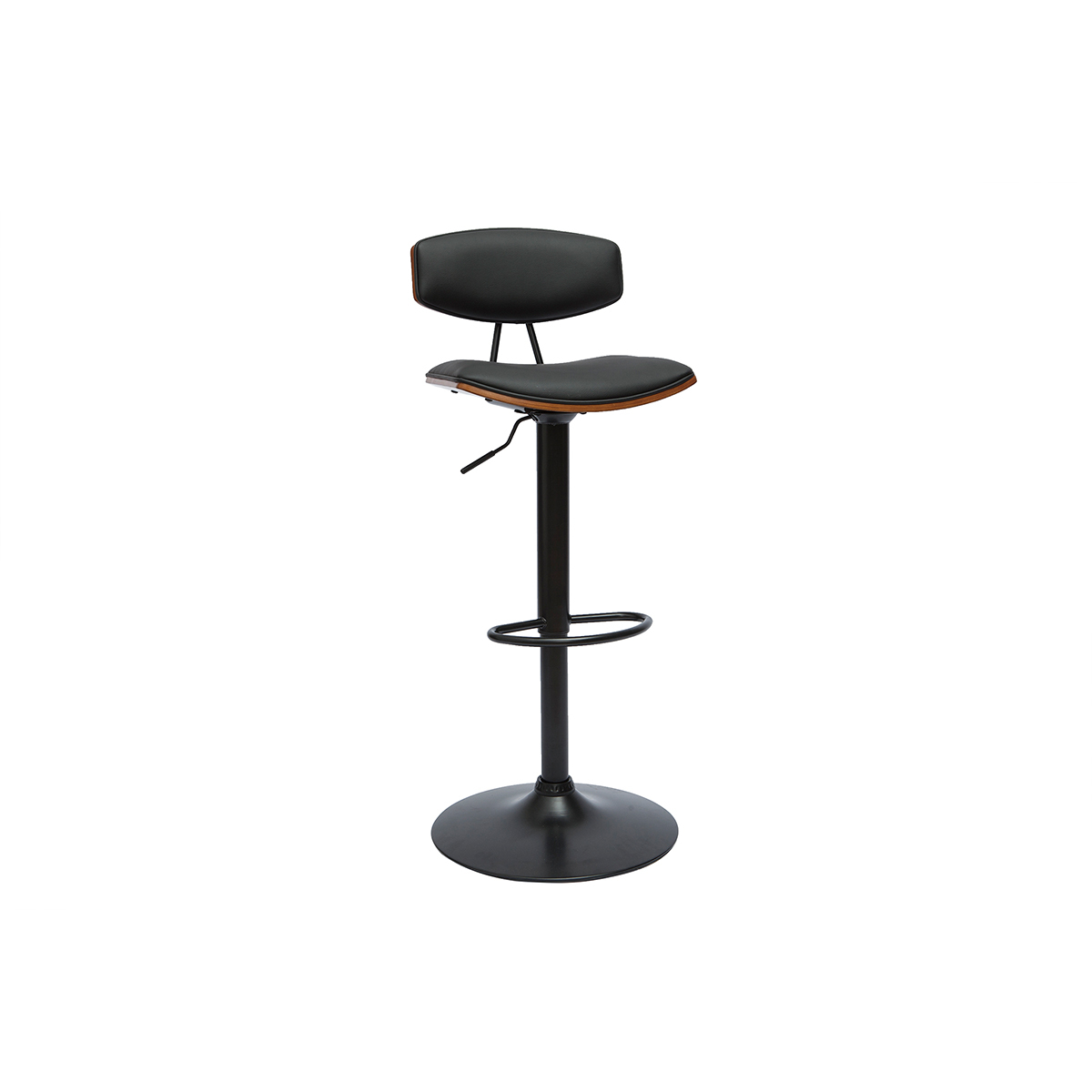 Tabourets de bar design réglables (lot de 2) VASCO noir, MILIBOO