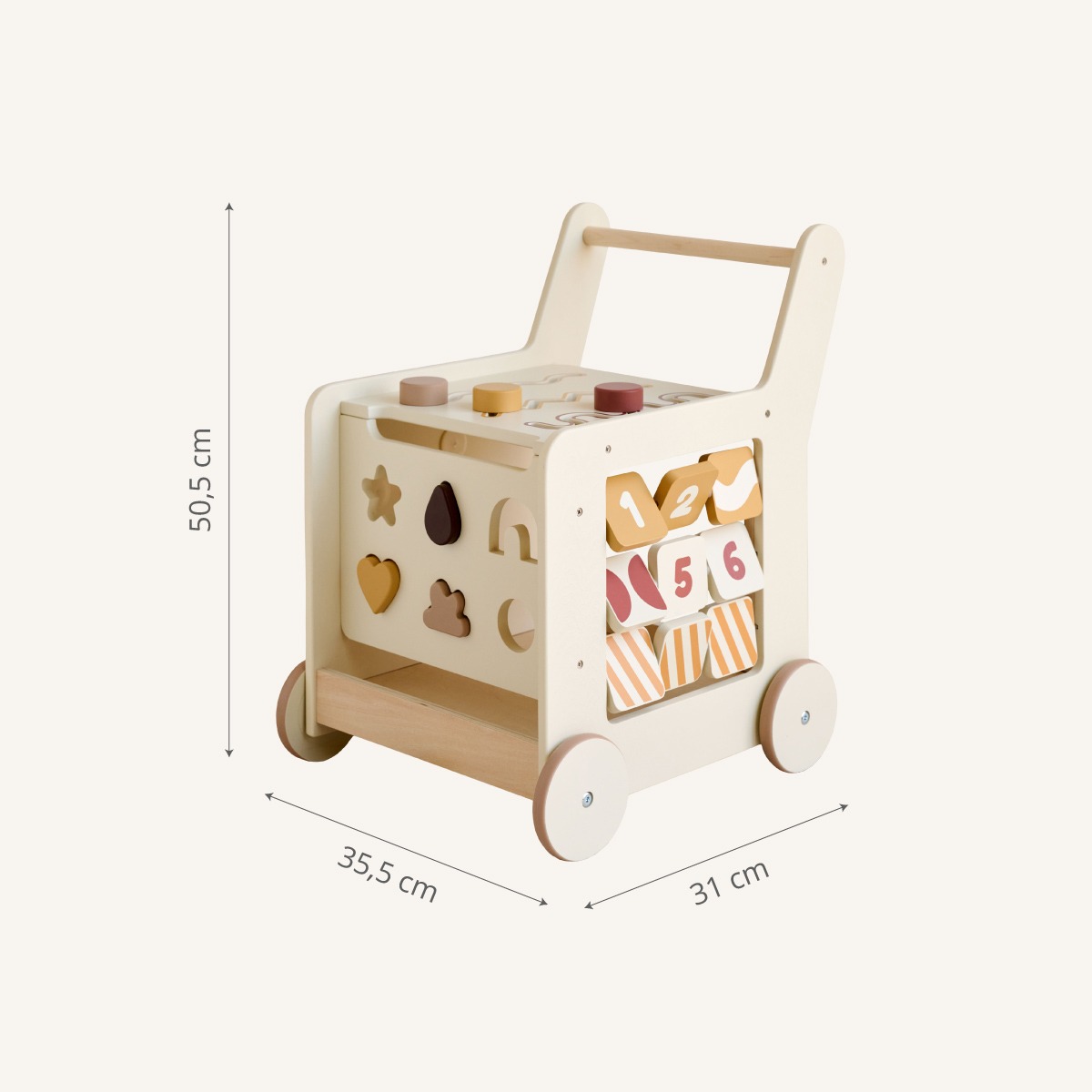 Chariot de marche en bois «Étoile» ETOILE naturel, PETITE AMELIE
