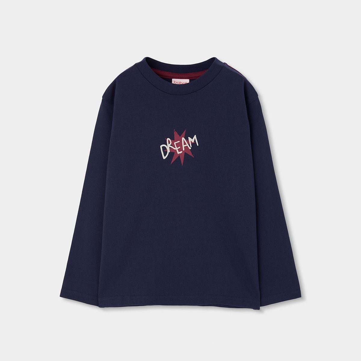 T-shirt en maille garçon imprimé Dream bleu, BOBOLI