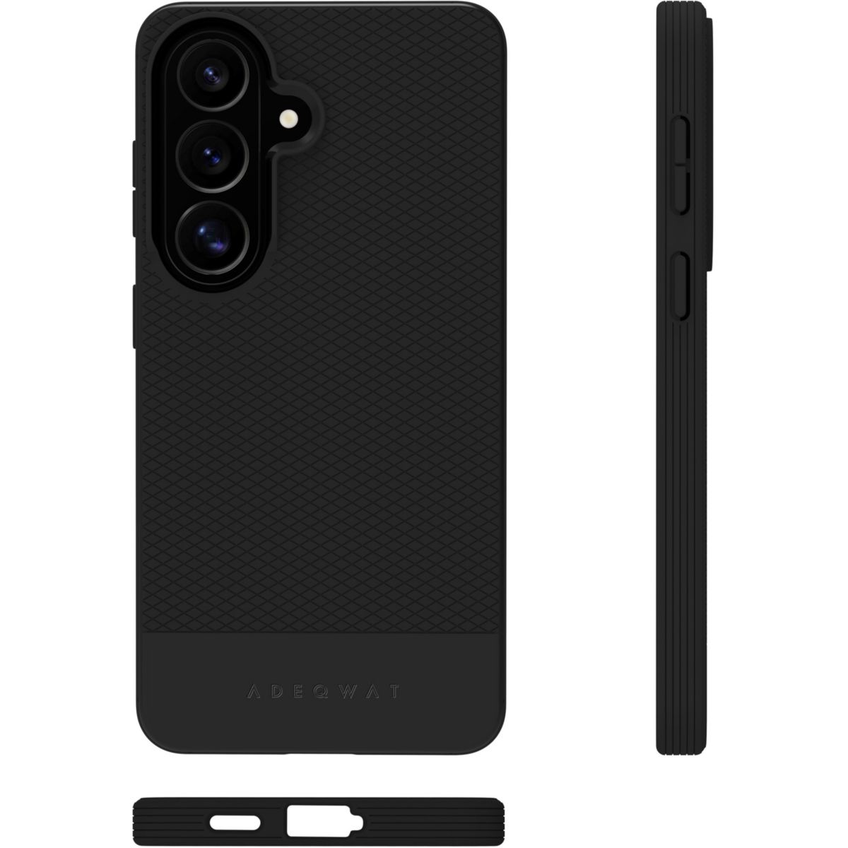Coque Samsung Galaxy A57 noire couleur unique, ADEQWAT