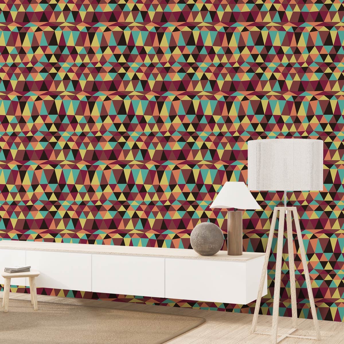 Papier peint, pohono multicolore, HEXOA
