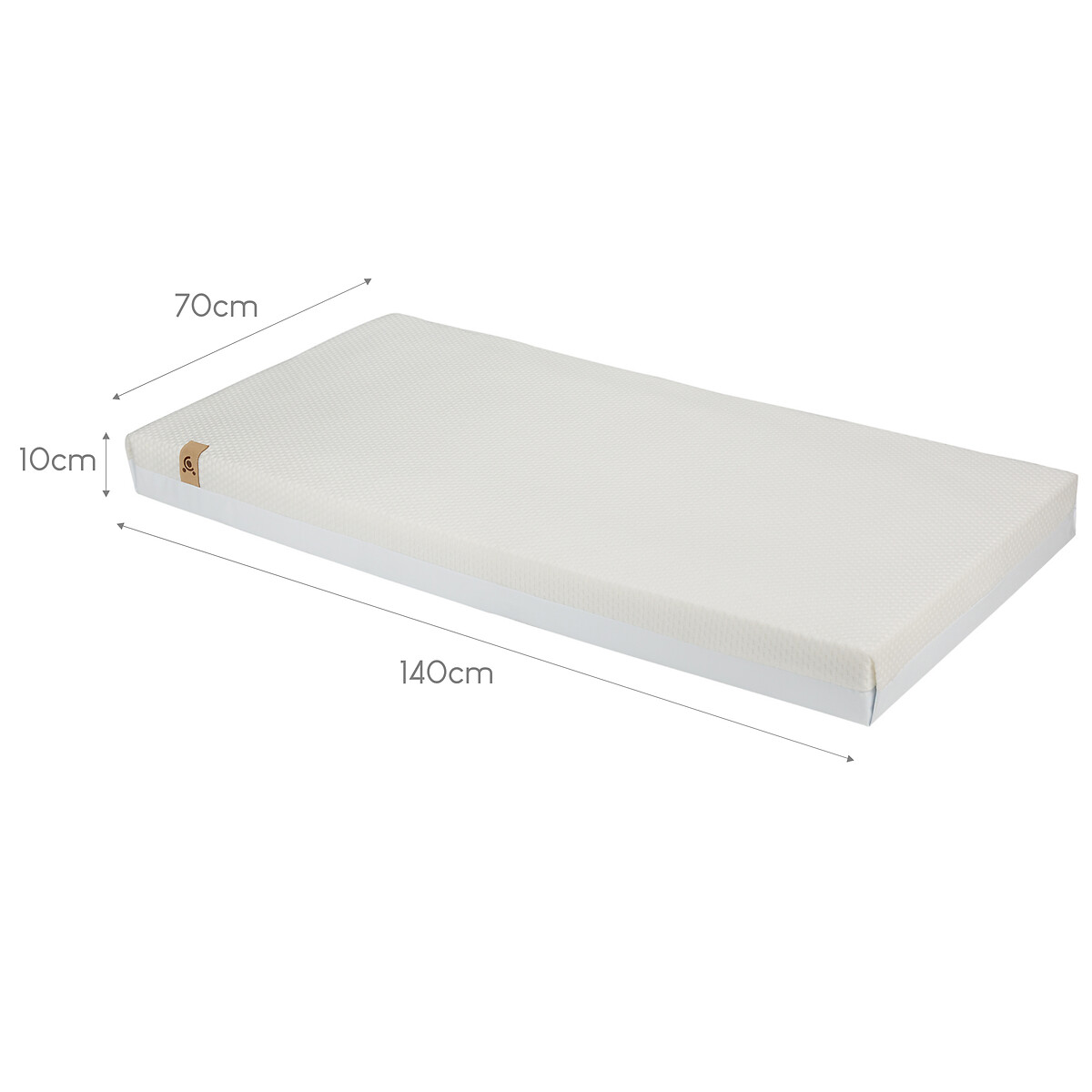Signature Bamboo Pocket Sprung Cot Mattress cream, CUDDLECO