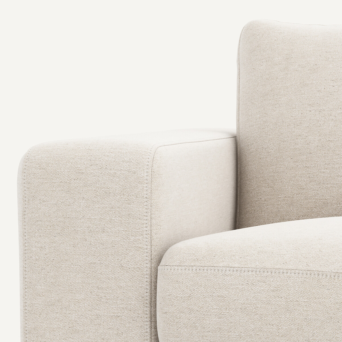 Ecksofa, aus meliertem Leinen, SKANDER elfenbein, AM.PM
