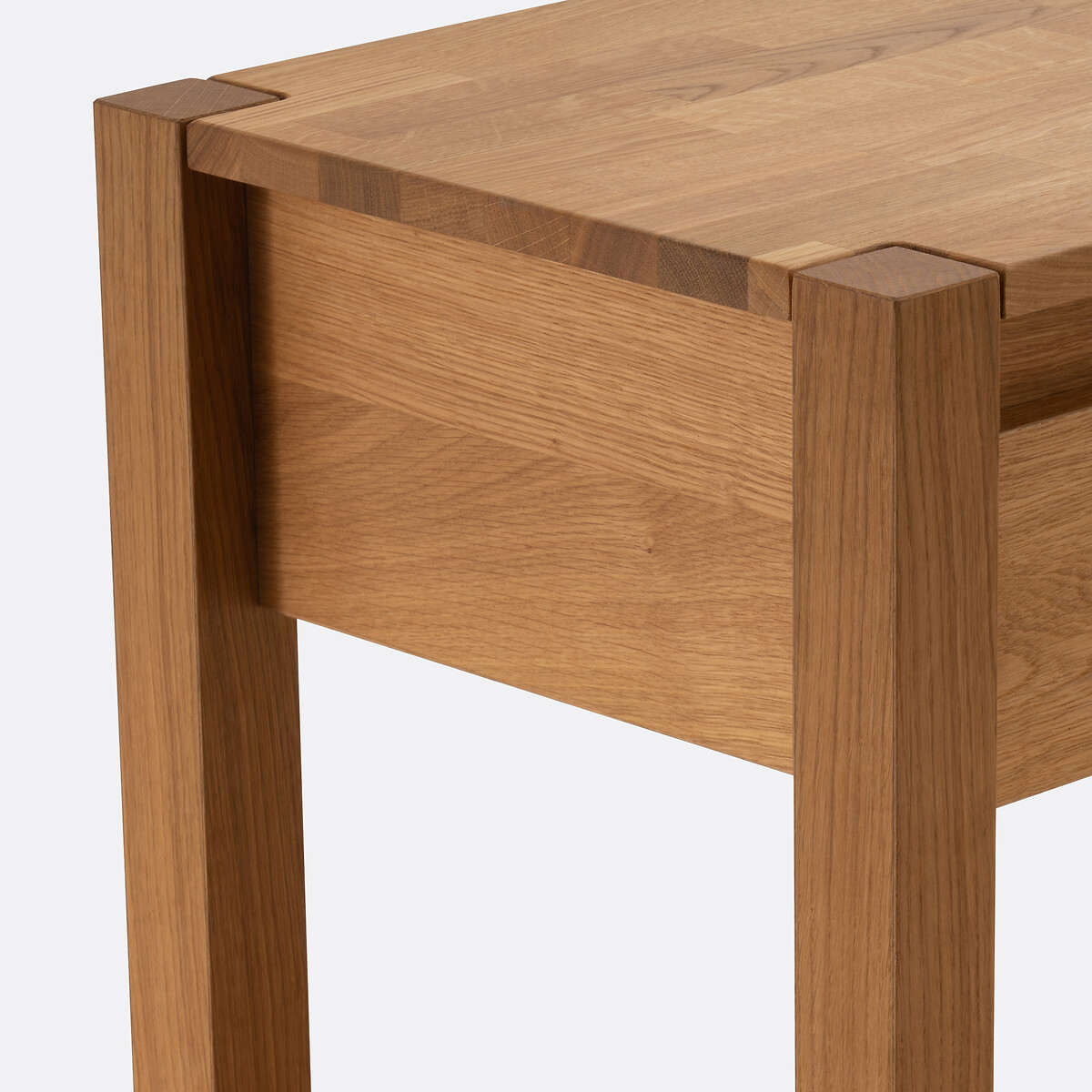 Console chêne abouté et plaqué, 2 tiroirs, Adelita chêne, LA REDOUTE INTERIEURS