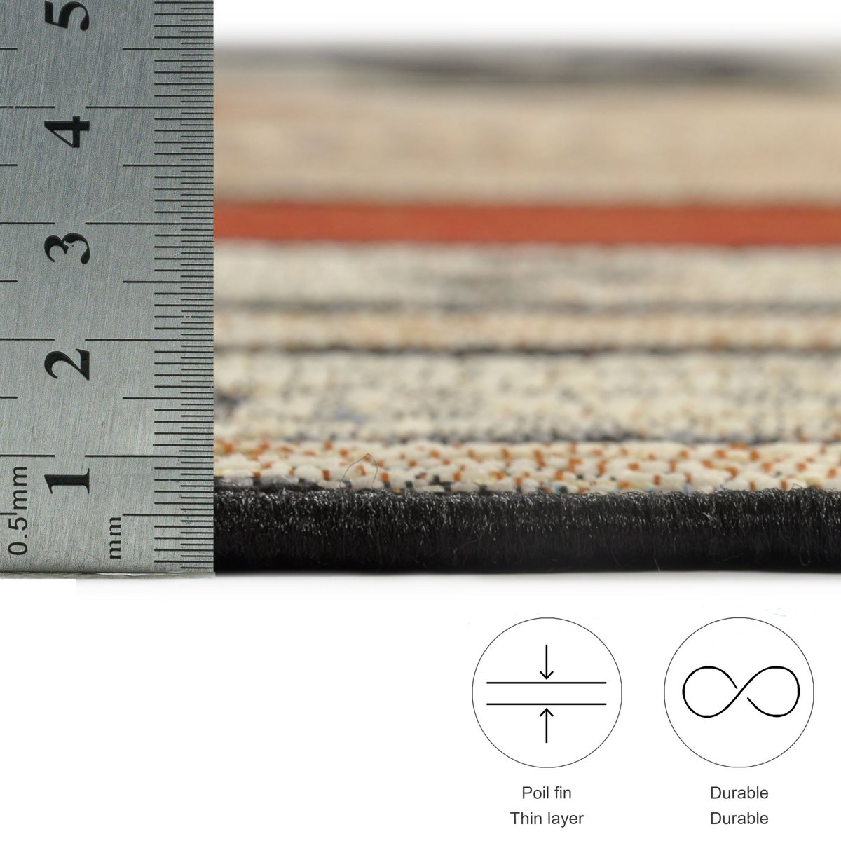 Tapis d'extérieur tissé plat à motifs géométriques - AURORA beige, GINO FALCONE