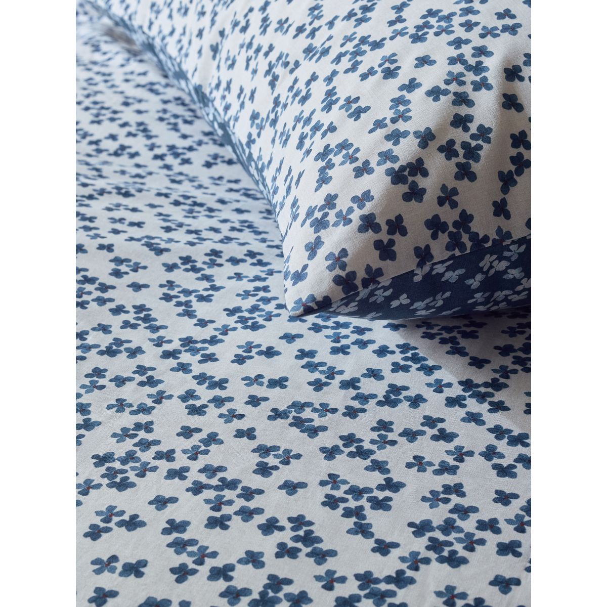 Housse de couette et taie réversible naturel/bleu, NEXT
