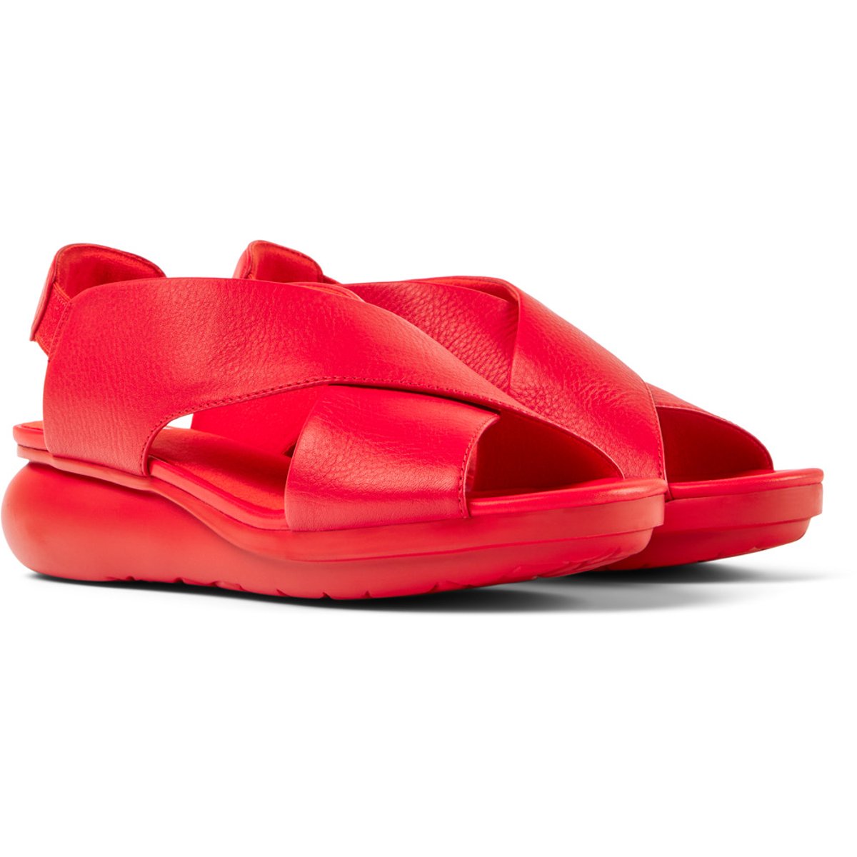 Sandales Cuir Balloon rouge, CAMPER