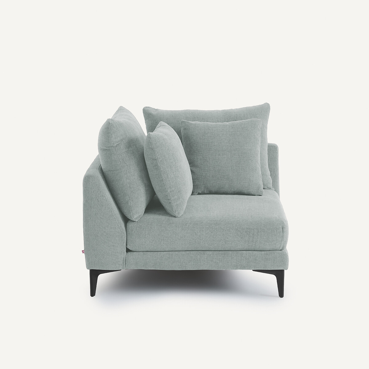Ecksofa aus geflochtenem Polyester, MODERNISTE, Design Emmanuel Gallina aquamarin, AM.PM X EMMANUEL GALLINA
