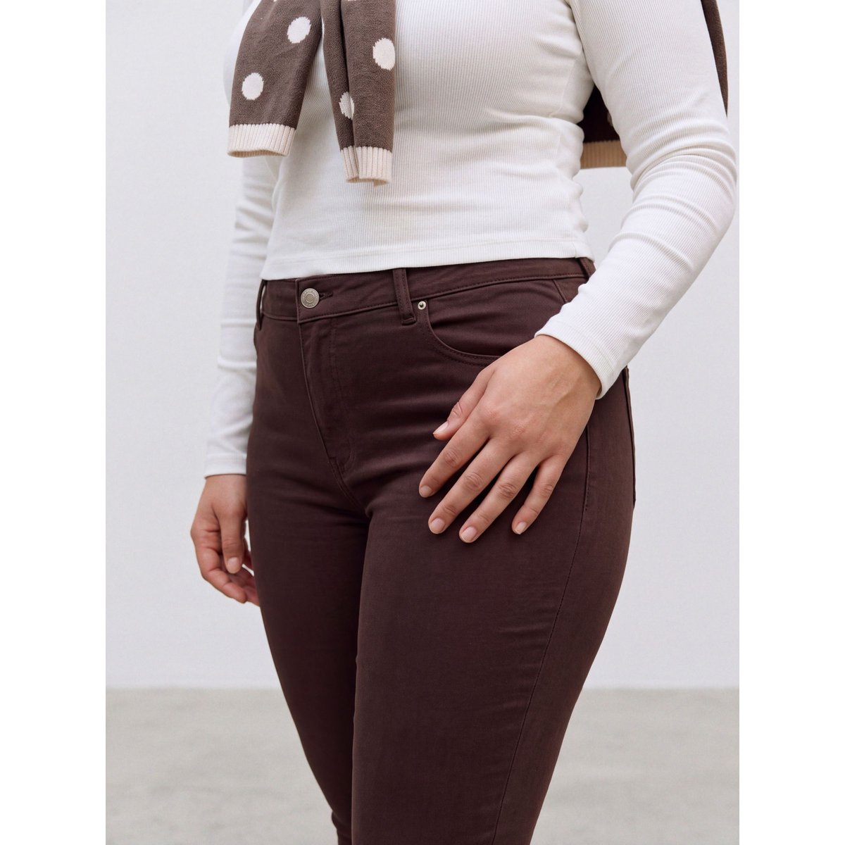 Jean Skinny marron - chocolate torte, VERO MODA