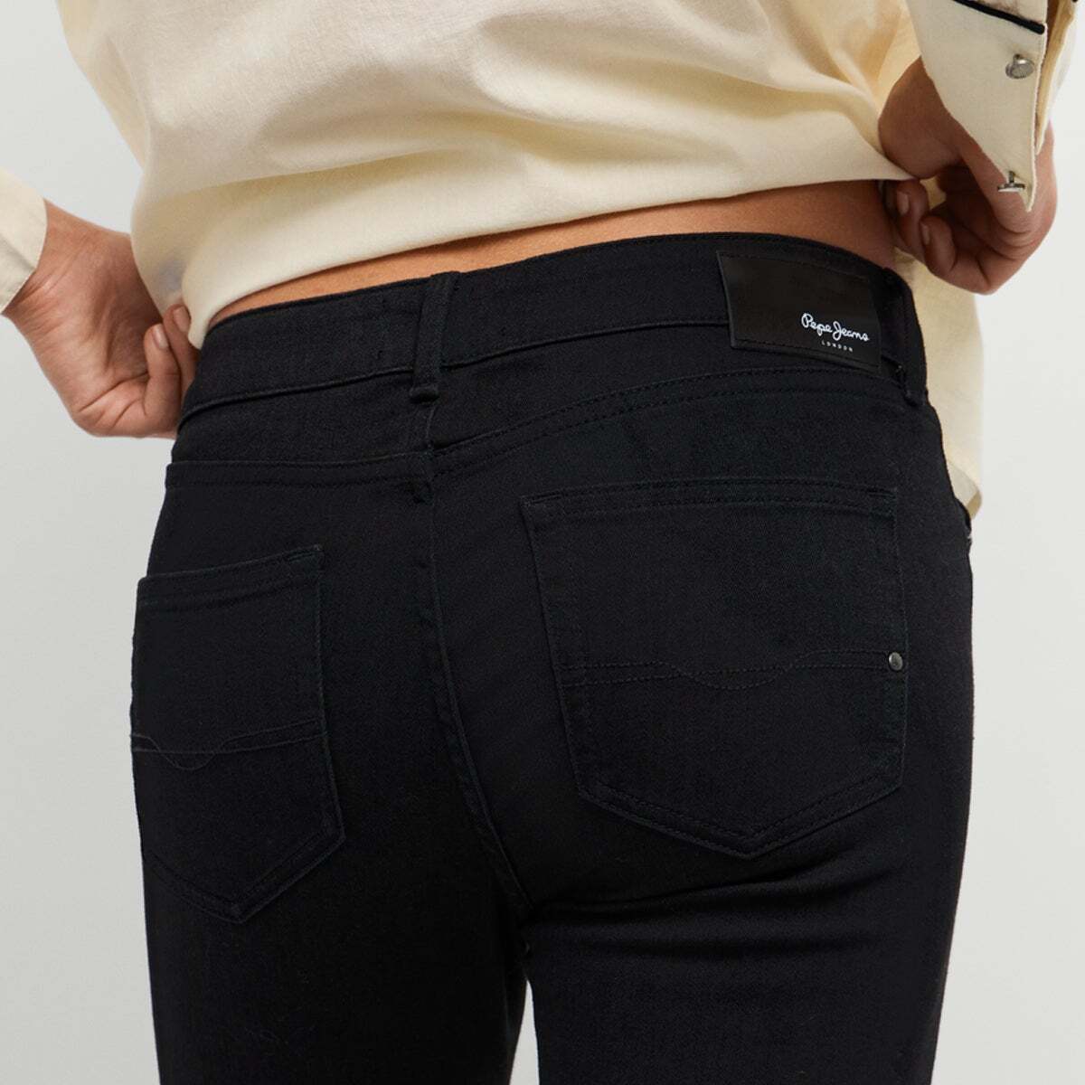 Soho - Jean Coupe Skinny, Taille Basse noir profond étalon et propre, PEPE JEANS