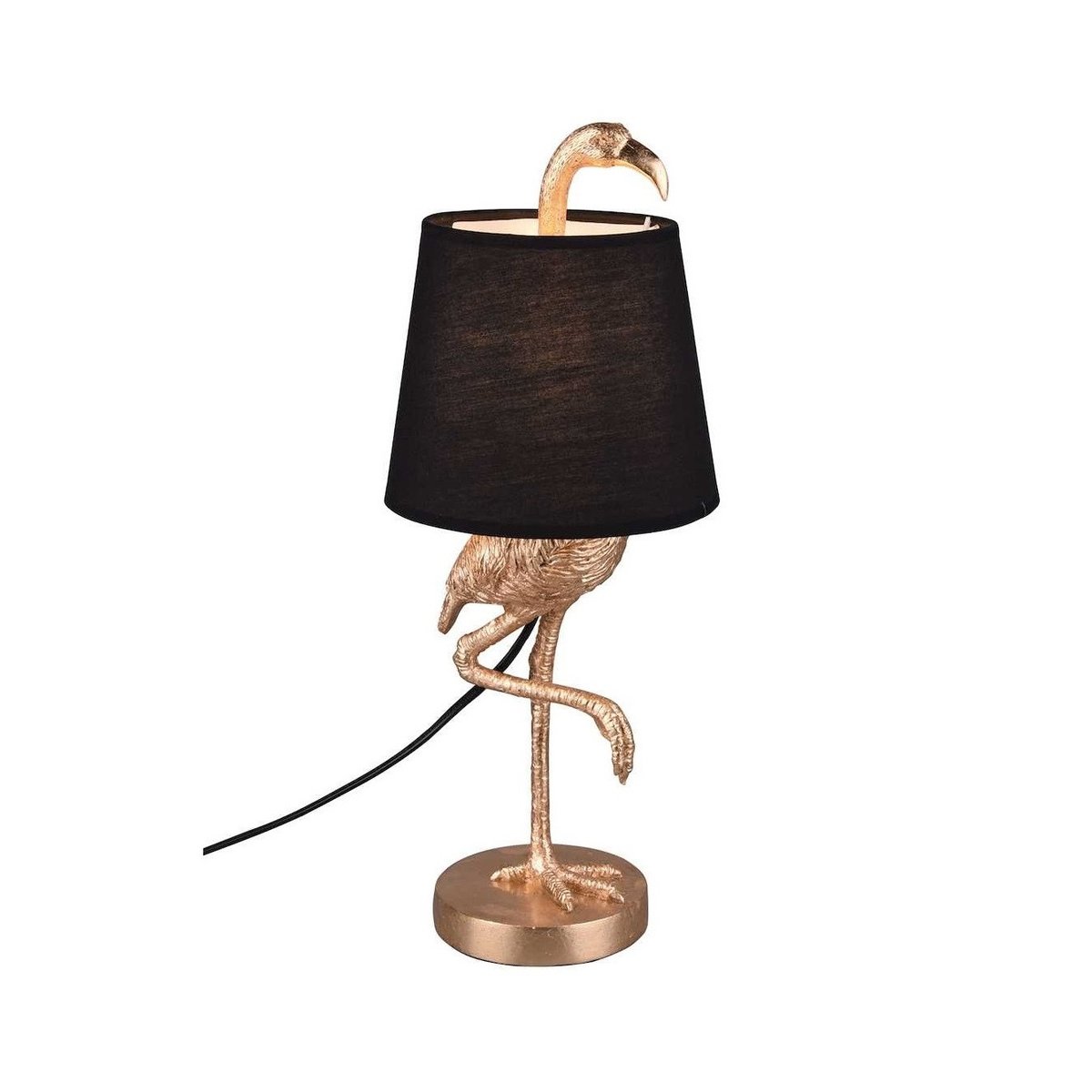 Lampe design baroque, LOLA noir, TRIO