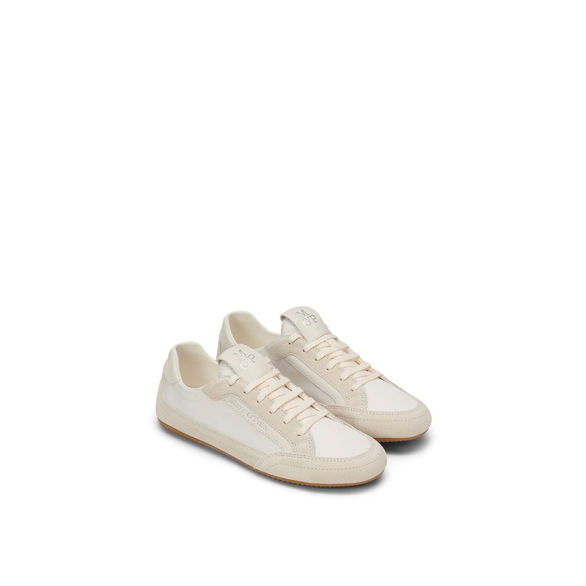 Baskets Modèle Lola en mélange de matériaux légers blanc naturel, MARC O'POLO