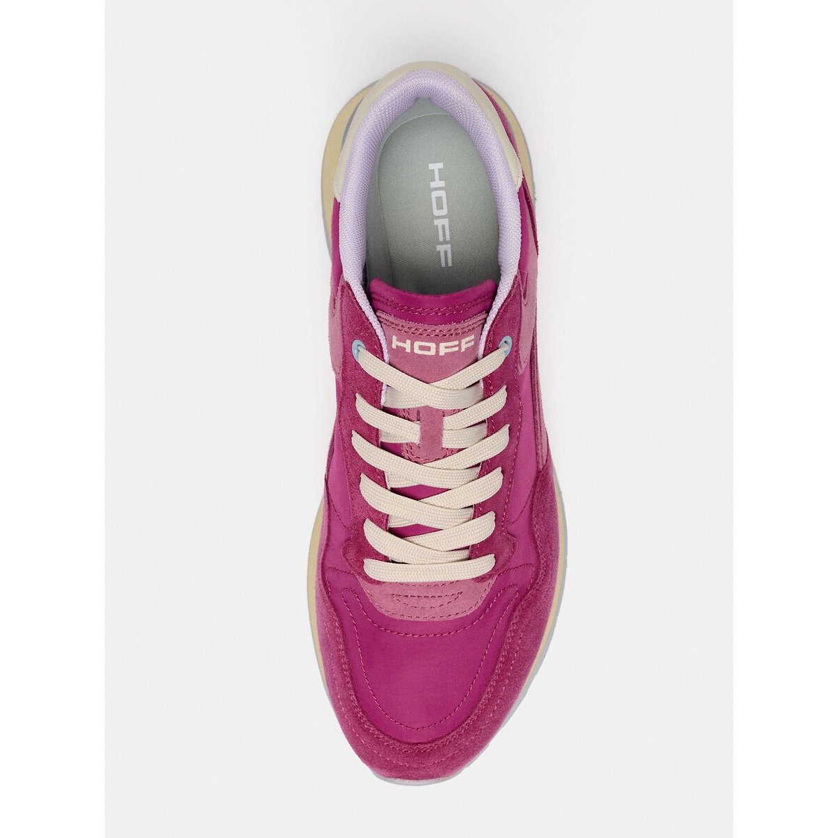 Baskets en cuir City Retro rose fuchsia, HOFF