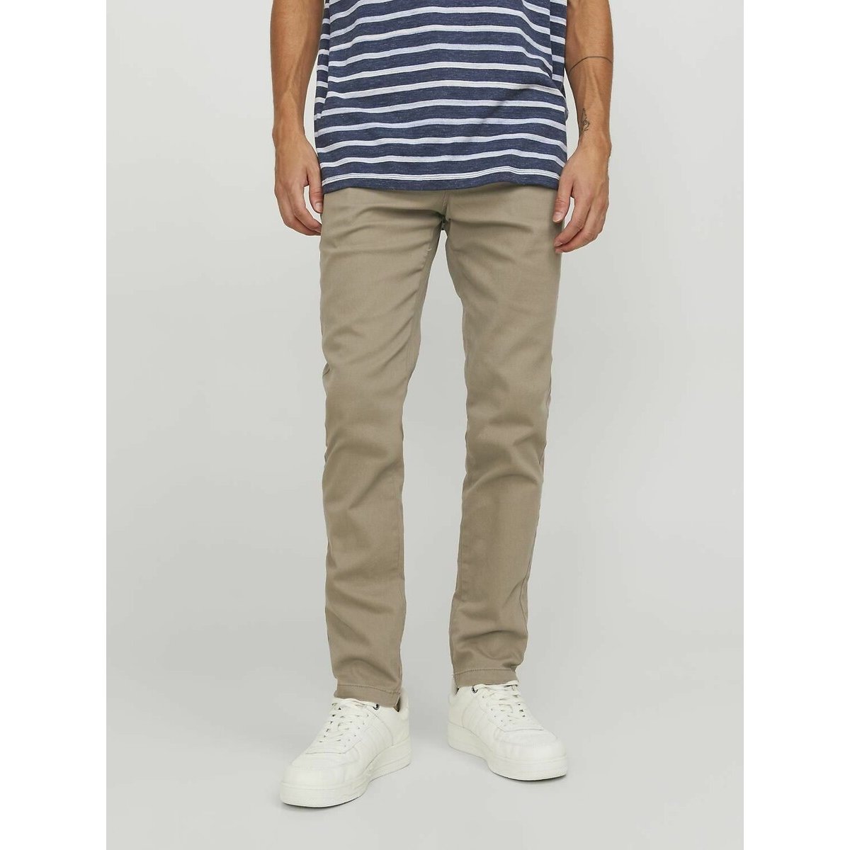 Lot de 2 chinos Marco beige + bleu marine, JACK & JONES