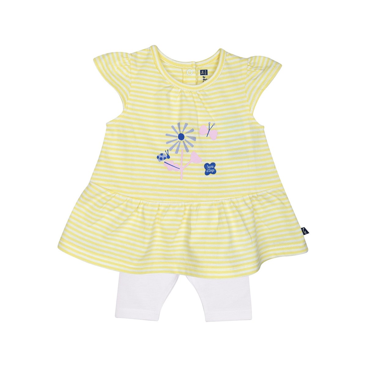 Tunique legging granny bebe blanc, SUCRE D'ORGE