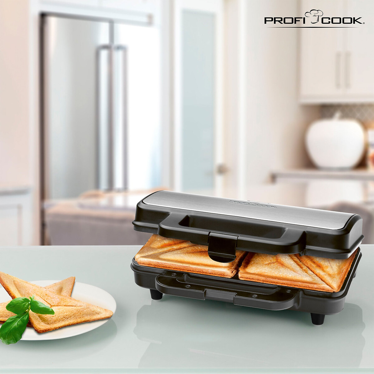 Sanduicheira em inox 900W, da Proficook inox, PROFICOOK