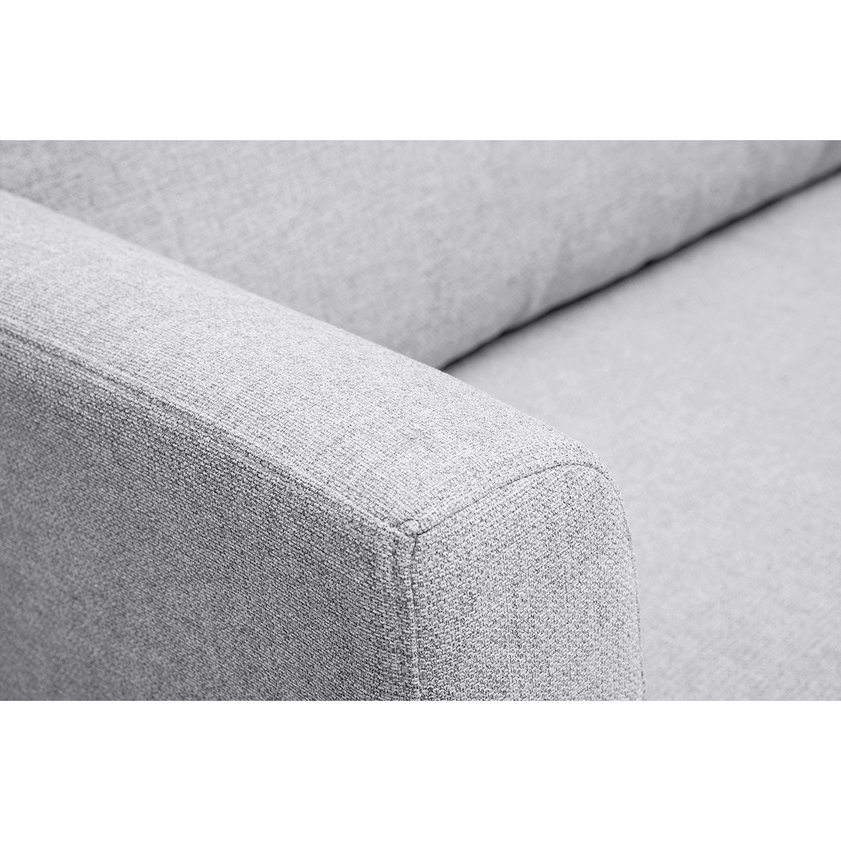 Canapé convertible 2 places en tissu gris clair LEON gris clair, MILIBOO