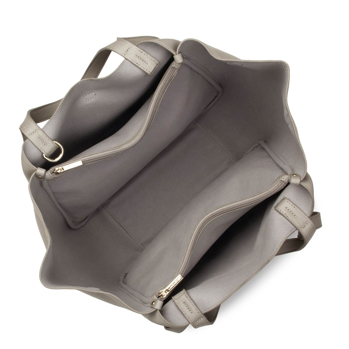 Grand sac cabas épaule MILANO HORIZON mastic, LANCASTER